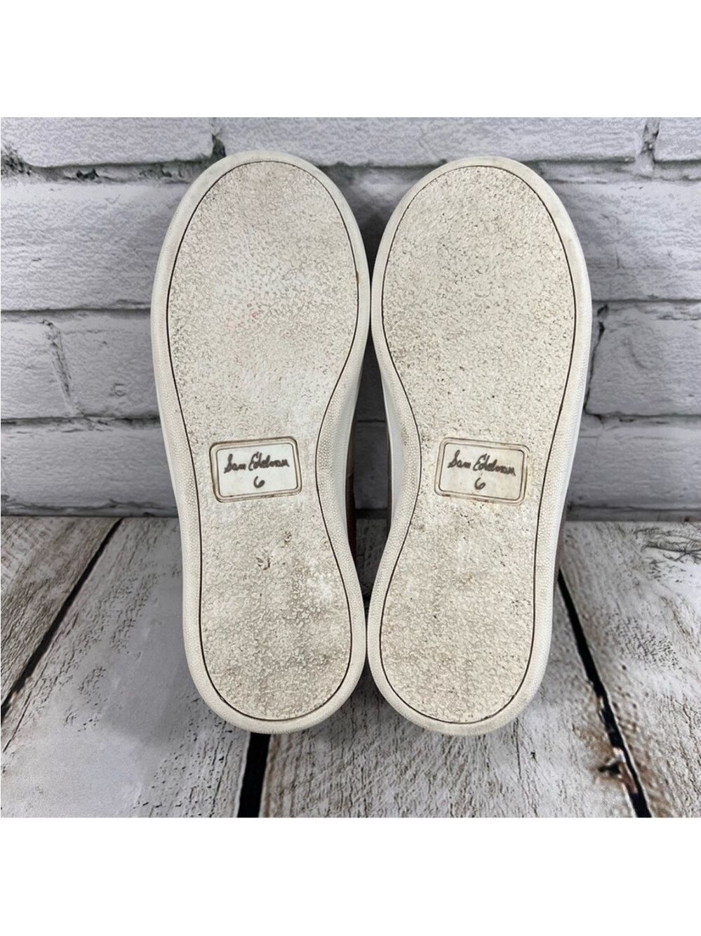 SAM EDELMAN Women's Marquette
Leather Sneakers Size 6 - Picture 9 of 10